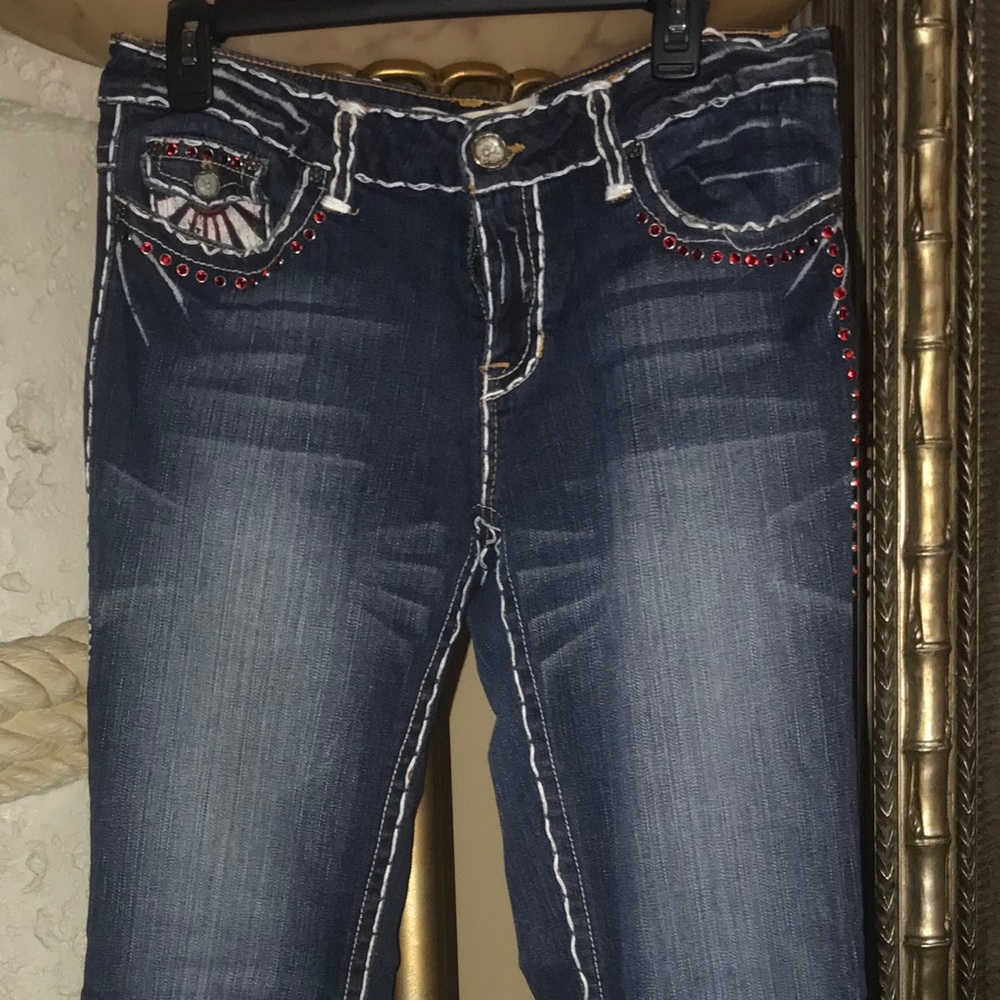Fancy jeans with Swarovski crystals